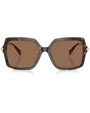 Michael Kors Quogue Geometric-Frame Sunglasses - Brown