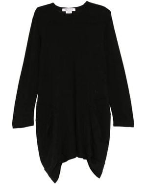 Comme des Garçons Asymmetric Pocket-Detail Sweater Dress - Black