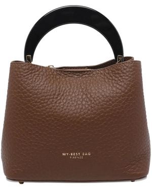 MY BEST BAG Logo Handle Tote Bag - Brown