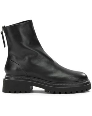 Halmanera Chunky Leather Boots - Black