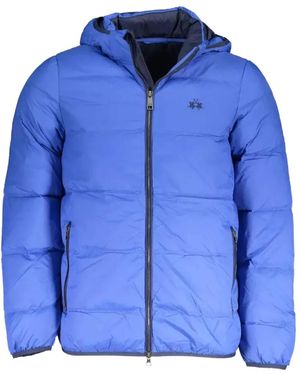La Martina Padded Hooded Jacket - Blue