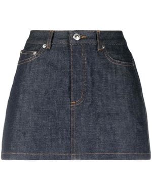 A.P.C. Denim Midi Skirt - Blue