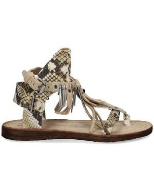 A.s.98 Sandali Con Effetto Serpente - Bianco