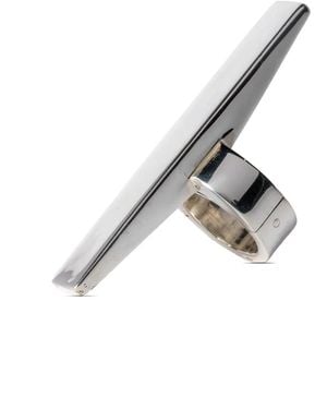 Parts Of 4 Sistema Rotated Bridge Sterling Ring - Metallic