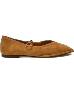 Alohas Sway Suede Ballet Flats - Brown