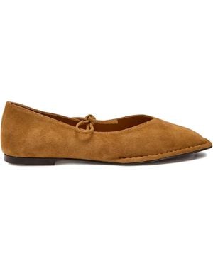 Alohas Sway Suede Ballet Flats - Brown