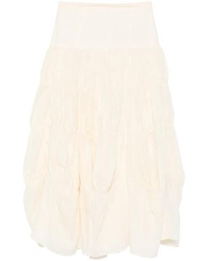 Ulla Johnson Davina Drop-Waist Mid Skirt - White