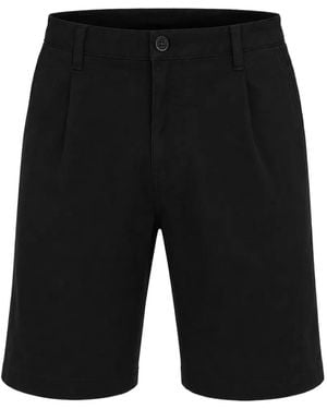 KARL LAGERFELD Belt-Loop Tailored Shorts - Black