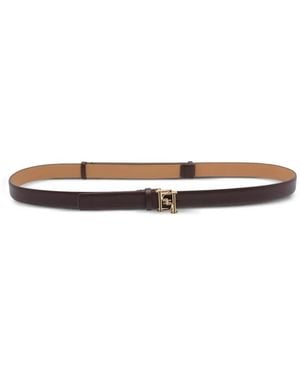 Elisabetta Franchi Logo Buckle Belt - White