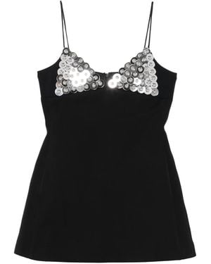 David Koma Robe Courte À Ornements - Noir