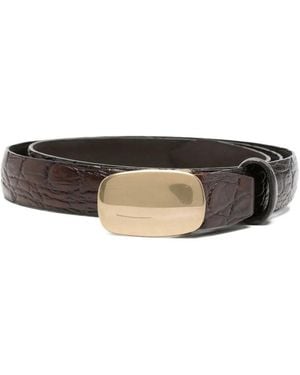 Alberto Luti Croc-effect Leather Belt - Brown