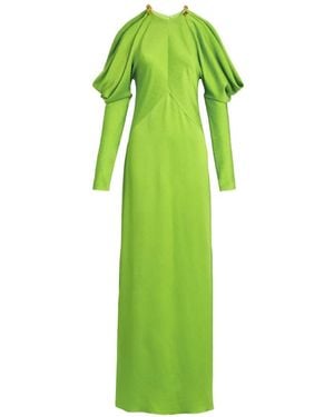 Silvia Tcherassi Antonia Cold-Shoulder Maxi Dress - Green
