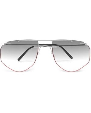 Silhouette Titan Minimal Art Geometric-Frame Sunglasses - Grey