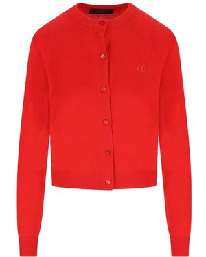 Gucci Cardigan Aus Wolle - Rot
