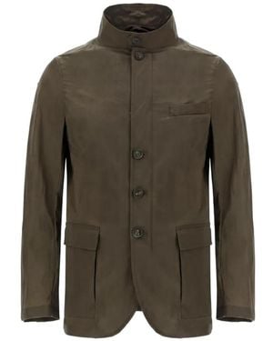 Herno High-Neck Button-Up Jacket - Green