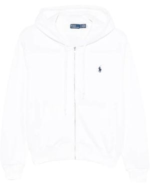 Polo Ralph Lauren Zip-Up Hoodie - White