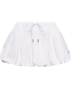 Moncler Moncler Cotton Blend Balloon Mini Skirt - White