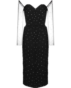 ANOUKI Sequinned Velvet Dress - Black