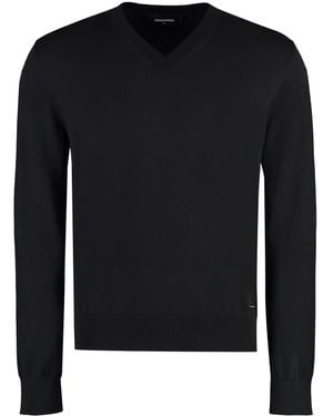 DSquared² Pullover Mit V-Ausschnitt - Schwarz