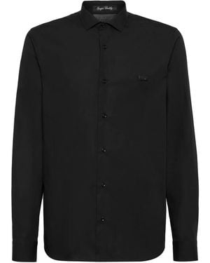 Philipp Plein Tiger-Print Crystal-Embellished Shirt - Black
