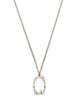 Emanuele Bicocchi Alphabet Pendant Necklace - Metallic