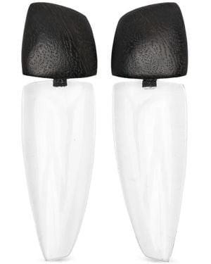 Monies Geometric-Shape Drop Earrings - Black