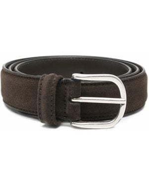 Anderson's Suede-Finish Buckle-Fastening Belt - Black