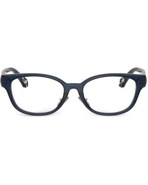 Moncler Brille Mit Ovalem Gestell - Blau
