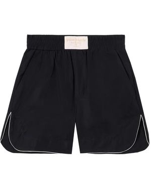 Palm Angels Curved Logo Shorts - Blue