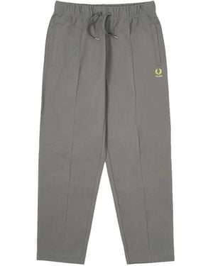 Palace X Fred Perry Logo-Embroidered Track Trousers - Grey
