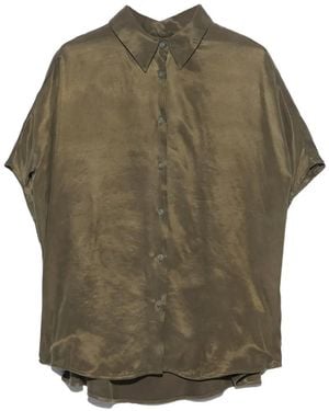 Bimba Y Lola Camisa Con Capa Fluida - Verde