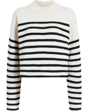 Proenza Schouler Maglione Crop A Righe - Bianco