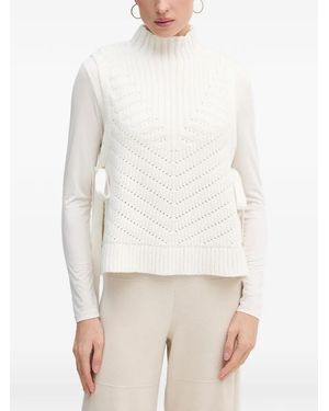 Pedro Del Hierro Madrid Side-Tie Knitted Vest - White