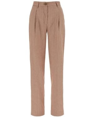 Jacob Cohen Pleated Trousers - Natural