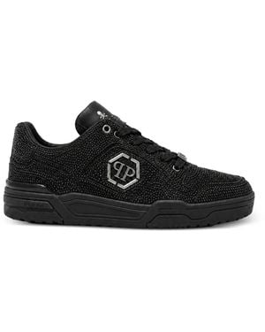 Philipp Plein Baskets Basses Predator V2 Strass - Noir