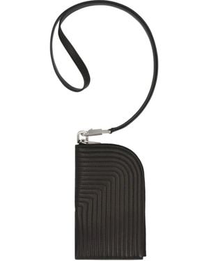 Rick Owens Quilted Leather Card Holder - White