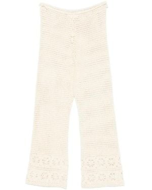 TERRY PUESTO Crochet-Knit Pants - White