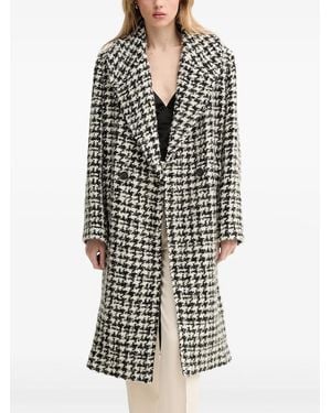 IRO Houndstooth Double-Breasted Coat - White