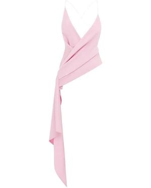 Alex Perry Draped Asymmetric Top - Pink