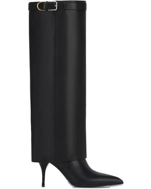POTAMY Leather Knee-High Boots - Black