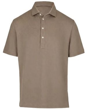 Brunello Cucinelli Short-Sleeve Polo Shirt - Grey