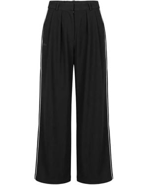 Lacoste Logo-Patch Side-Stripe Trousers - Black