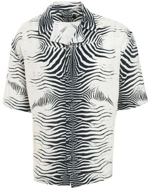 Roberto Cavalli Zebra-Print Shirt - Grey