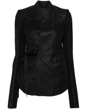 Rick Owens Jacket With Crackle Effect - Black