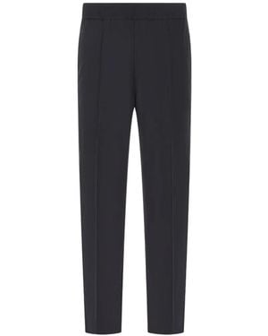 ZEGNA Elasticated-Waistband Tailored Pants - Blue