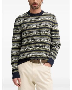 Barbour Topcliffe Patterned Knit Jumper - Grey
