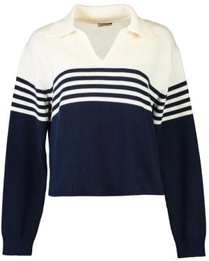 Jonathan Simkhai Gestreifter Jules Pullover - Blau