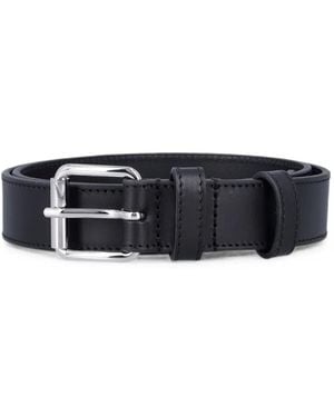 Comme des Garçons Buckle-Fastening Leather Belt - White