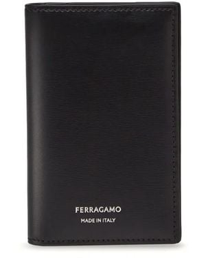 Ferragamo Ferragamo Bi-Fold Leather Cardholder - Black