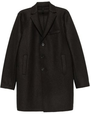 Harris Wharf London Notched-Lapel Single-Breasted Coat - Black